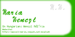 maria wenczl business card